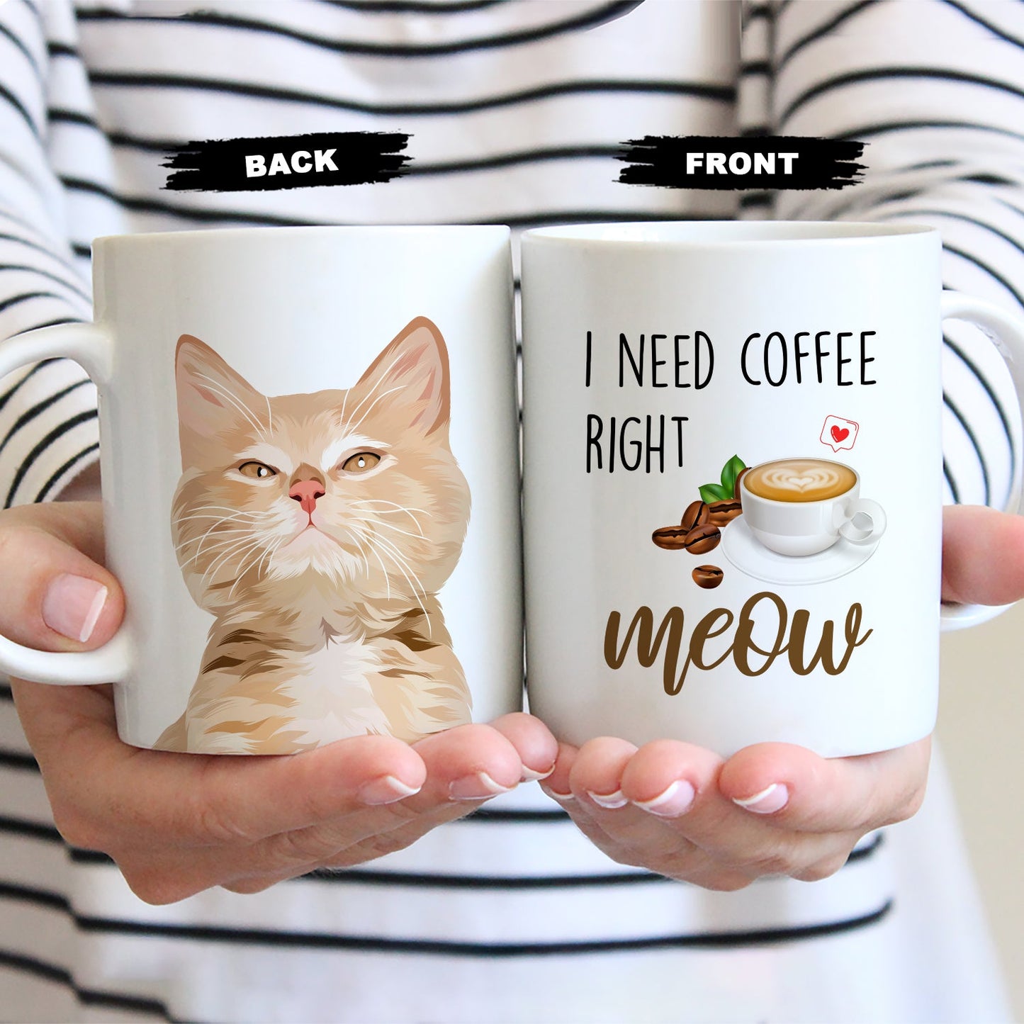 I Need Coffee Right Meow Mug Personalized