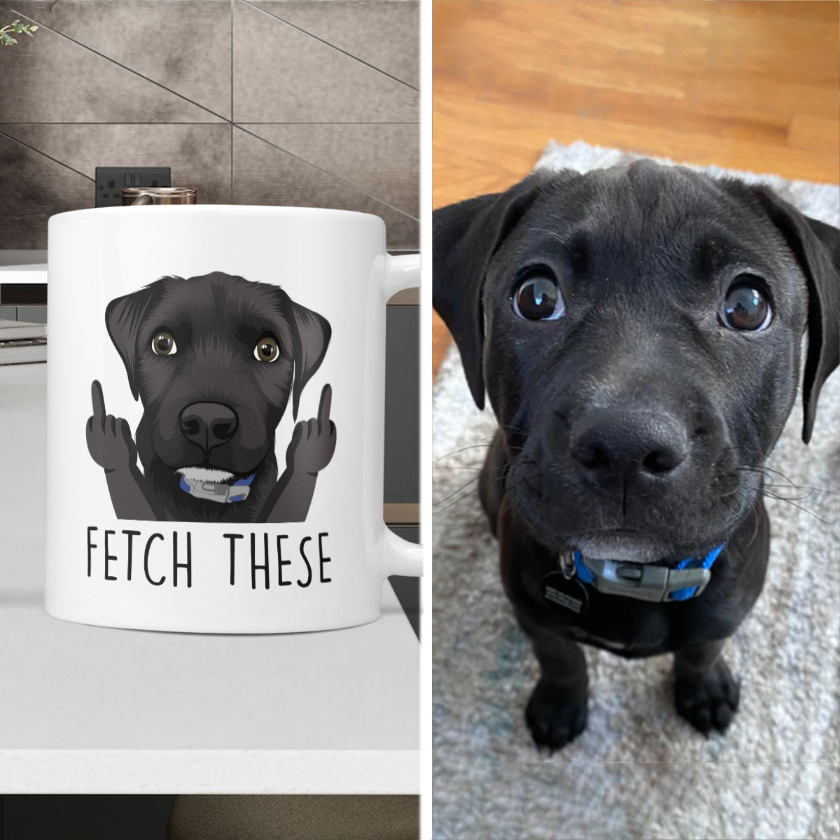 "Fetch These" Funny Custom Dog Mug