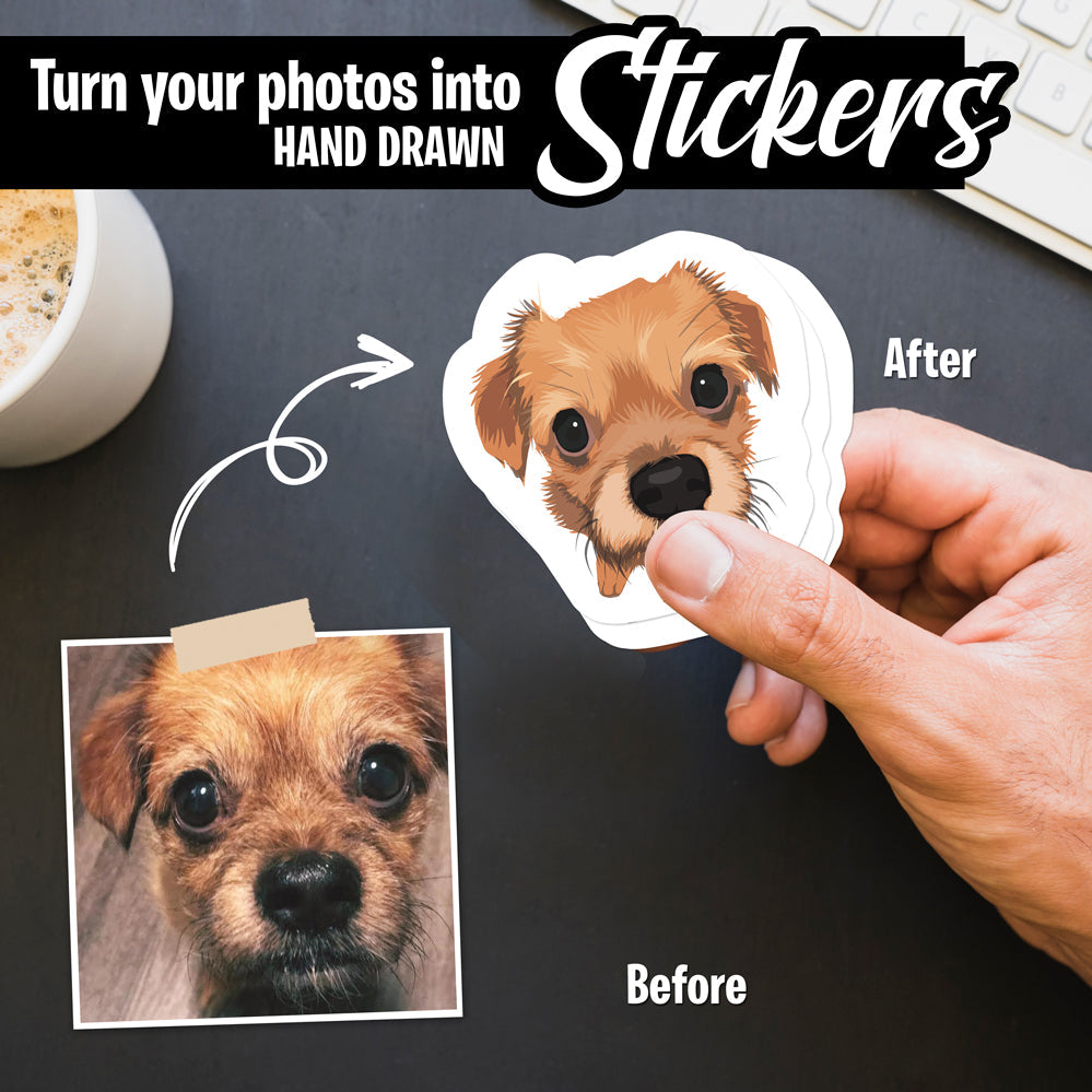 Personalized Dog Face Stickers