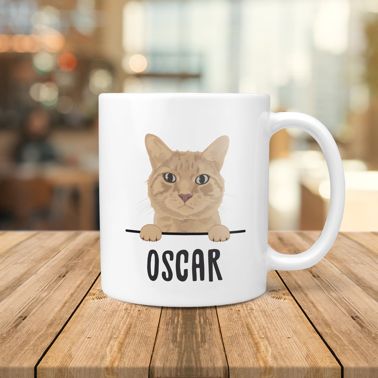 Cute Custom Cat "On Edge" Mug