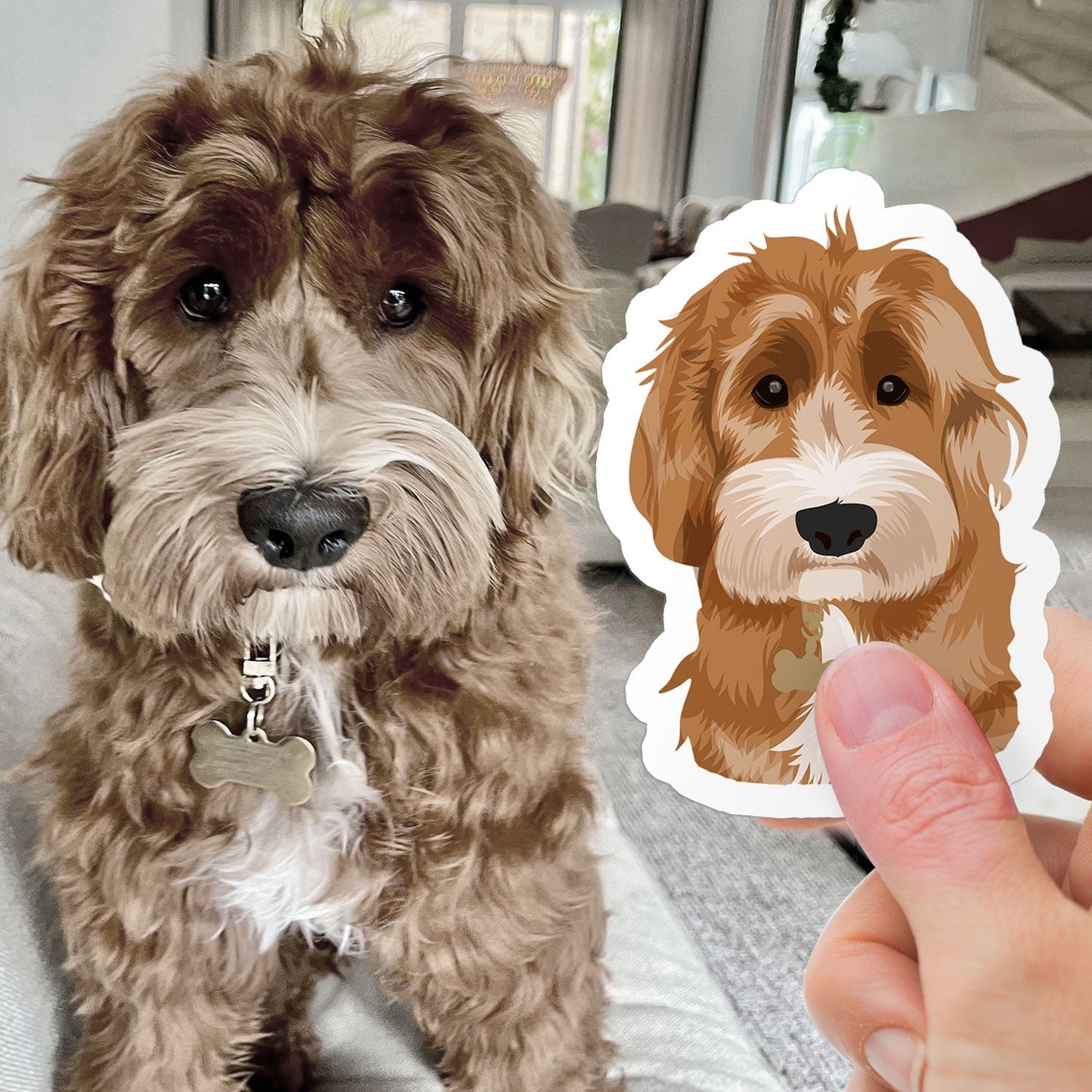 Personalized Dog Face Stickers